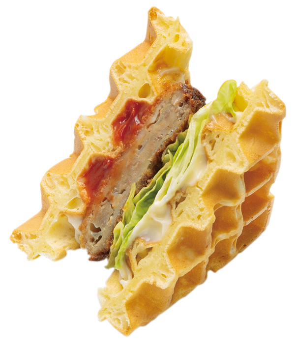 ワッフルサンド　ジューシーメンチカツ